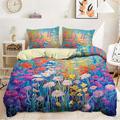 Oil Painting Floral Pattern Duvet Cover Set Comforter Set Soft 3-Piece Luxury Cotton Bedding Set Home Decor Dusk Bedding Gift King Queen Full Size