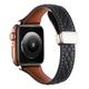 Leather Link Compatible with Apple Watch band 38mm 40mm 41mm 42mm 44mm 45mm 49mm Rugged Magnetic Clasp Luxury Genuine Leather Strap Replacement Wristband for iwatch Ultra 2 Series 9 8 7 SE 6 5 4 3 2 1