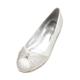 Women's Wedding Shoes Bridal Shoes Rhinestone Flat Heel Round Toe Elegant Classic Ballerina Satin Loafer Black White Ivory