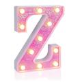 LED Letter Lights Light Up Pink Letters Glitter Alphabet Letter Sign Battery Powered for Night Light Birthday Party Wedding Girls Gifts Home Bar Christmas Decoration Pink Letter