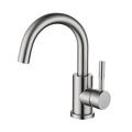 Bathroom Sink Faucet,Single Handle Black Nickel/White Dainted/Brushed Nickel One Hole StandardSpout Stainless Steel Bathroom Sink Faucet with Hot and Cold Water