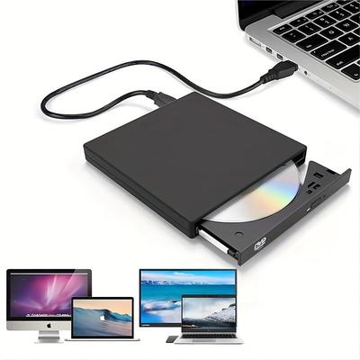 External CD DVD Drive USB 2.0 Slim Protable External CD-RW Drive DVD-RW Burner Writer Player For Laptop Notebook PC Desktop Computer