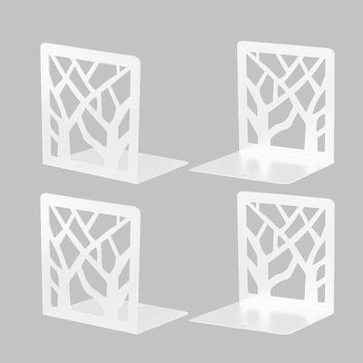 Book Ends Tree Design Modern Bookends for Shelves Non-Skid Bookend Heavy Duty Metal Book Stopper for Books/CDs Decorative Book Shelf for Home 2Pair