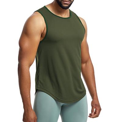 Men's Tank Top Fitness Tank Tank Undershirt Crew Neck Sleeveless Sport Casual Daily Gym Breathable Soft Plain Black Yellow Activewear Fashion Basic