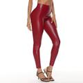 ebay wish new multi-color leather pants women high waist leather pants leggings women four-sided elastic hip lift sexy women's pants