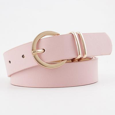 Women's Unisex PU Buckle Belt PU Leather Prong Buckle D-ring Casual Classic Party Daily Black Pink Brown Beige