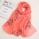 Women's Scarves Daily Holiday Flowers Cotton Polyester Vacation Bohemia Sunscreen Outdoor Casual 1 PC