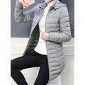 Women's Parka Quilted Coat Xmas Long Puffer Jacket Winter Windproof Warm Coat Stylish Contemporary Casual Jacket Long Sleeve with Pockets Full Zip Black Pink Army Green