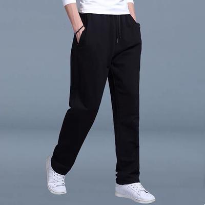 Men's Sweatpants Joggers Casual Pants Straight Leg Sweatpants Drawstring Elastic Waist Straight Leg Plain Outdoor Going out Fashion Streetwear Black Royal Blue Micro-elastic