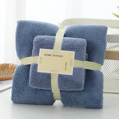 Bath Towels Set for Bathroom,Thick,SoftAbsorbent Fleece Bath Towels,1PC Bath Towel1PC Hand Towel,Microfiber Quick Dry Bath Towel,Multipurpose Bath Sheets Towels for Bath, Gym and Spa