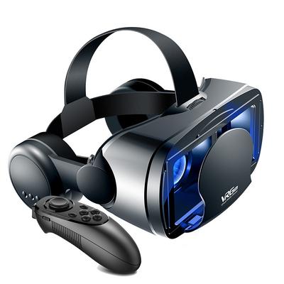 3D VR Glasses Virtual Reality 3D VR Headset Smart Glasses Helmet for Smartphones Cell Phone Mobile 7 Inches Lenses Binoculars with Controllers
