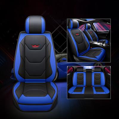 5 Seat Full Set Luxury Universal 5D PU Leather Front Car Seat Cover, Waterproof, Breathable Seat Protector Mat
