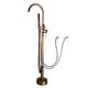 Bathtub Faucet Floor Mount Freestanding Bath Tub Filler Mixer Taps Brass, 360 Swivel High Arc Spout Standing Shower Clawfoot Tub with Handheld Shower Mixer Taps