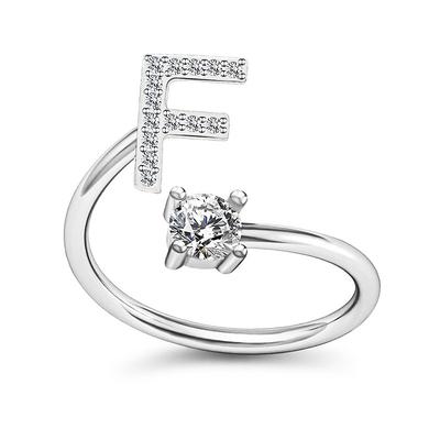 1PC Band Ring For Men's Women's Crystal White Alloy Classic