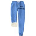 Women's Sweatpants Joggers Letter Pocket Print Full Length Micro-elastic High Rise Sweatpants Savannah Joggers Daily Wear Light Pink Transparent Blue S M Fall Winter