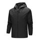 Men's Outdoor Jacket Rain Jacket Windcheater Jacket Training Sports Outdoor Waterproof Windbreaker Pocket Drawstring Fall Winter Solid Color Casual Military Style Stand Collar Regular Regular Fit