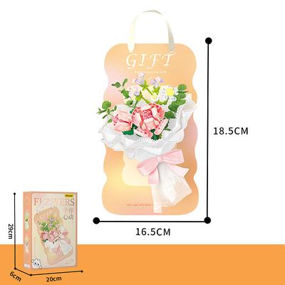 Women's Day Gifts Creative Flower Castle Hanging Garden Music Box With Led Lights Model Building Blocks MOC Bricks Decoration Toys Valentine Gift Mother's Day Gifts for MoM