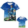 The Legend of Zelda: Tears of the Kingdom Link Princess Zelda T-shirt Anime Graphic T-shirt For Couple's Men's Women's Adults' 3D Print Casual Daily