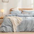 Bedding Duvet Cover Set - 1 Duvet Cover with 2/1 Pillow Shams - 3/2 Pieces Comforter Cover with Zipper Closure Sage Green Peach Puzz Red Blue Yellow White Black