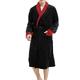Men's Pajamas Robe Bathrobe Bath Gown Plain Stylish Casual Comfort Home Daily Bed Cotton Blend Fleece Comfort Warm V Neck Long Sleeve Pocket Belt Included Fall Winter Red Gray