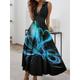 Women's Casual Dress Swing Dress A Line Dress Heart Abstract Print V Neck Long Dress Maxi Dress Elegant Sexy Date Sleeveless Summer Spring