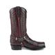 Men's Women Boots Cowboy Boots Walking Classic Casual Outdoor Daily PU Waterproof Comfortable Mid-Calf Boots Loafer Black Dark Red Blue Fall Winter