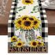 Sunflowers Tablerunner Farmhouse Spring Table Runner Dining Boho Table Flag Decor, Table Decorations For Dining Weddig Party Holiday