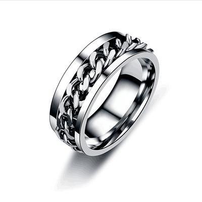 Men's 1PC Cuff Links Ring Gift Daily Classic Statement Silver Black Golden