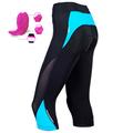 Women's Cycling 3/4 Tights Cycling Capris Pants Bike Pants Bottoms Mountain Bike MTB Road Bike Cycling Sports Red / black Black Breathable Apparel Advanced Relaxed Fit Bike Wear / High Elasticity