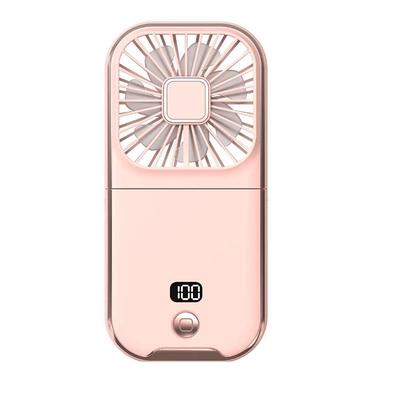 5-in-1 Mini Portable Fan – Foldable Wearable USB Fan with 3000mAh Battery, 4 Speeds for Neck, Handheld, or Desk Use