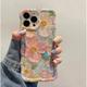 Laser Blue Light Flowers Phone Case For iPhone 14 Pro Max 11 12 13 Pro Max 14Pro 13Pro Luxury Shockproof TPU Soft Silicone Cover