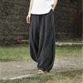 Women's Jeans Culottes Wide Leg Slacks Cotton Blend Simple High Cut Drop Crotch Full Length Mid Waist Basic Casual Creamy-white Camel M L