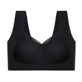 Women's Wireless Bras Fixed Straps Full Coverage V Neck Breathable Pure Color Pull-On Closure Casual Daily Nylon 1PC Black Pink / Bras Bralettes / 1 PC