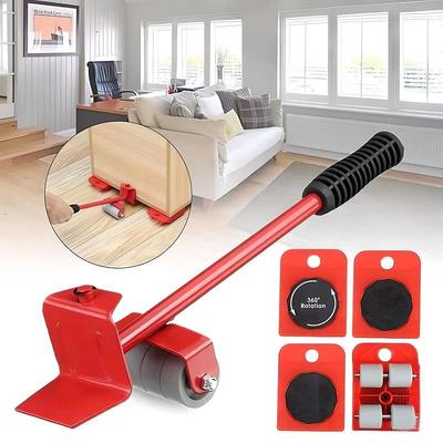 Furniture Lift Mover Tool Set - Furniture Movers with Wheels Heavy Furniture Moving Sliders Appliance Rollers Heavy Duty Furniture Lifter and Sliders Kit - Furniture Movers Sliders Appliance Movers