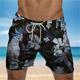 Men's Board Shorts Swim Shorts Swim Trunks Summer Shorts Beach Shorts Drawstring with Mesh lining Elastic Waist Graphic Bird Breathable Quick Dry Short Casual Daily Holiday Hawaiian Designer Black