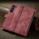 Phone Case For Samsung Galaxy Z Fold 5 Z Fold 4 Z Fold 3 Wallet Case with Stand Zipper Leather Retro TPU PU Leather