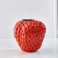 Cute Red Strawberry Decorative Home Vase Creative Resin Material Handmade Handicraft Vase Suitable for Flower Hydroponics Home and Restaurant Flower Decoration Decoration