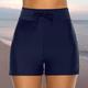 Women's Swimwear Bikini Bottom Swim Shorts Normal Swimsuit Drawstring Solid Color Beach Wear Summer Bathing Suits