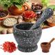 Resin Mortar Pestle Set Garlic Herb Spice Mixing Grinding Crusher Bowl Garlic Press Herb Pepper Mixing Pot Restaurant Kitchen Tools