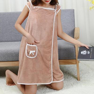 Off Shoulder Wearable Bath Towel Wrap Women Oversized Water Absorbent Beach Spa Gym Bathrobes Slip Dress Bathroom Towel Bathing Shower Cover Up Tube Dress Nightwear Sleepdress Sleeping Robe