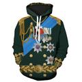 Men's Hoodie The Historical Figure Alexander Cosplay 3D Printed Sweatshirts for Men Military Napoleon Fall