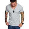 Men's T shirt Tee Tee Top Plain V Neck Summer Short Sleeve Clothing Apparel Muscle Esencial