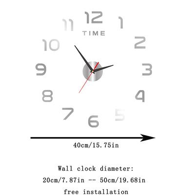 3D Creative Luminous Wall Clock, Glow in The Dark DIY Acrylic Silent Clock for Living Room Decor