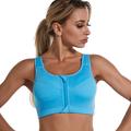 Women's High Support Sports Bra Running Bra Wirefree Zip Front Bra Top Padded Yoga Gym Workout Running High Impact Breathable Quick Dry Spandex Black Blue Purple Solid Colored