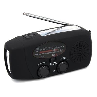 Multifunctional Hand Radio Solar Crank Dynamo Powered AM/FM/NOAA Weather Radio Use Emergency LED Flashlight and Power Bank