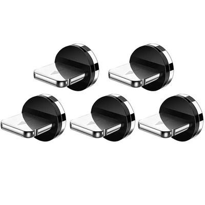 5Pcs Magnetic Plug Connector Universal For Round One Ponit Magnetic Cable Type C Micro USB Magnet Replacement Parts Mobile Phone Dust Plug Adapter Gift For Birthday/Valentines/Easter/Boy/Girlfriends