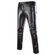 Men's Joggers Trousers Faux Leather Pants Casual Pants Pocket Solid Color Comfort Breathable Holiday Club Streetwear Sports Fashion Silver Black Micro-elastic
