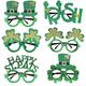 2024 St Patrick's Day decorative glasses Green hat shamrock plastic eyeglasses frame children dress up frames