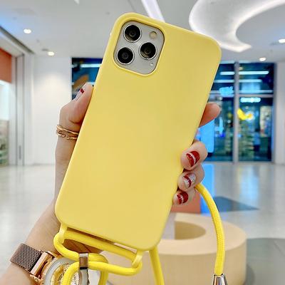 Colorful Silicone Lanyard Case for iPhone 16e 16 15 Pro Max Plus 14 13 12 11 Pro Max Mini X XR XS Max 8 7 Plus – Soft Touch, Full Body Protective, Crossbody Strap Father's Day Gifts