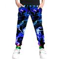 Kids Boys Sweatpants Trousers Colorful Graphic Fall Spring 3D Print Street Style Fit 3-12 Years Green Blue Yellow